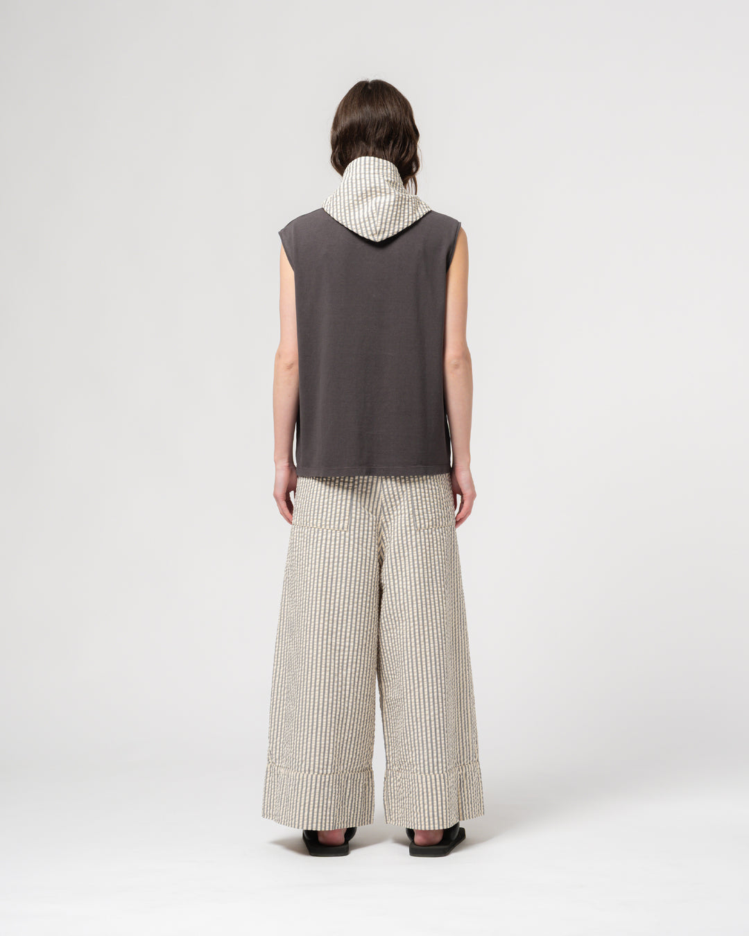 G.o.D Culotte Belfast Serrsucker Iron/Off-White
