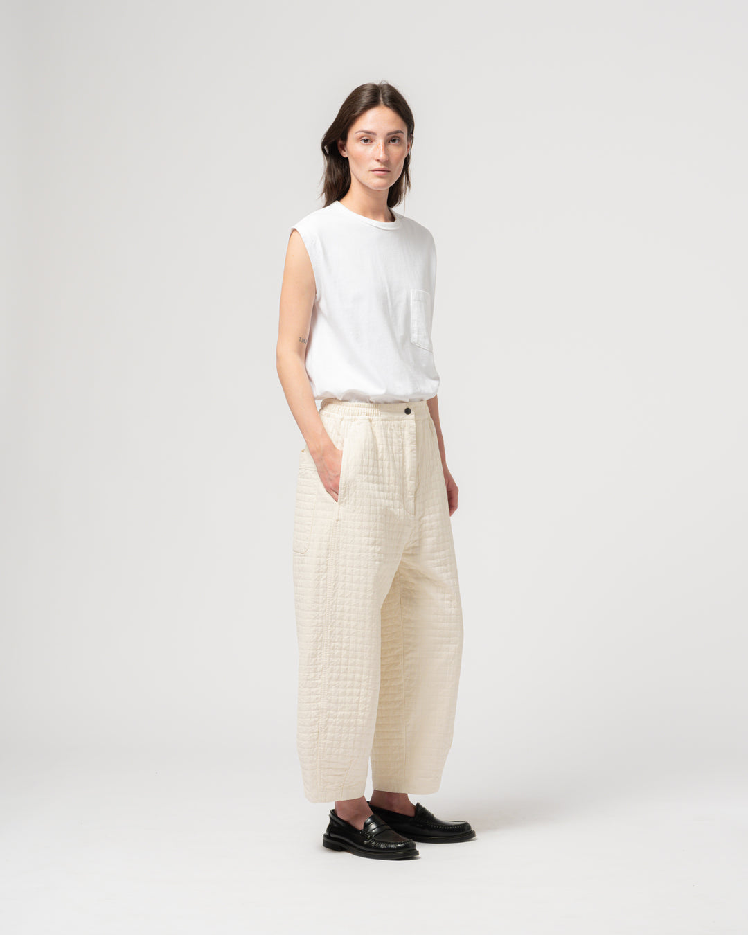 G.o.D Karate Pants Sashiko Cotton Wheat