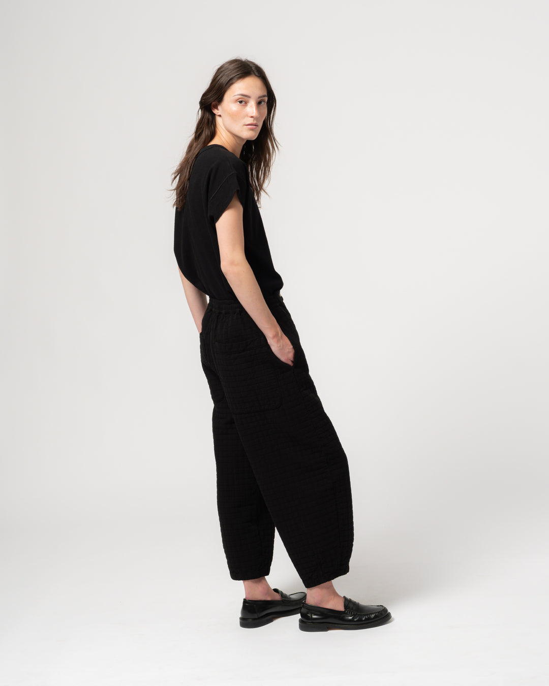 G.o.D Karate Pants Sashiko Cotton Black