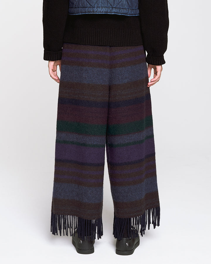 G.o.D Madonna Pants Blanket Wool Dark Brown/Multi