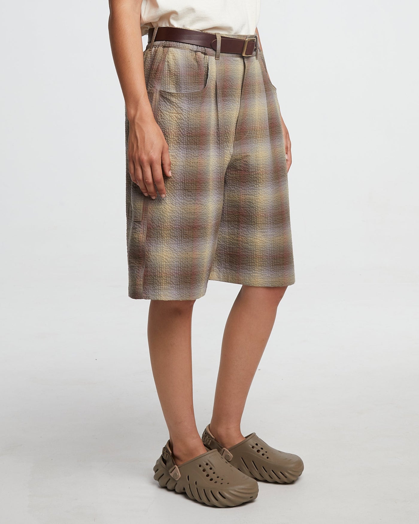 G.o.D Bermuda Merida Check Khaki