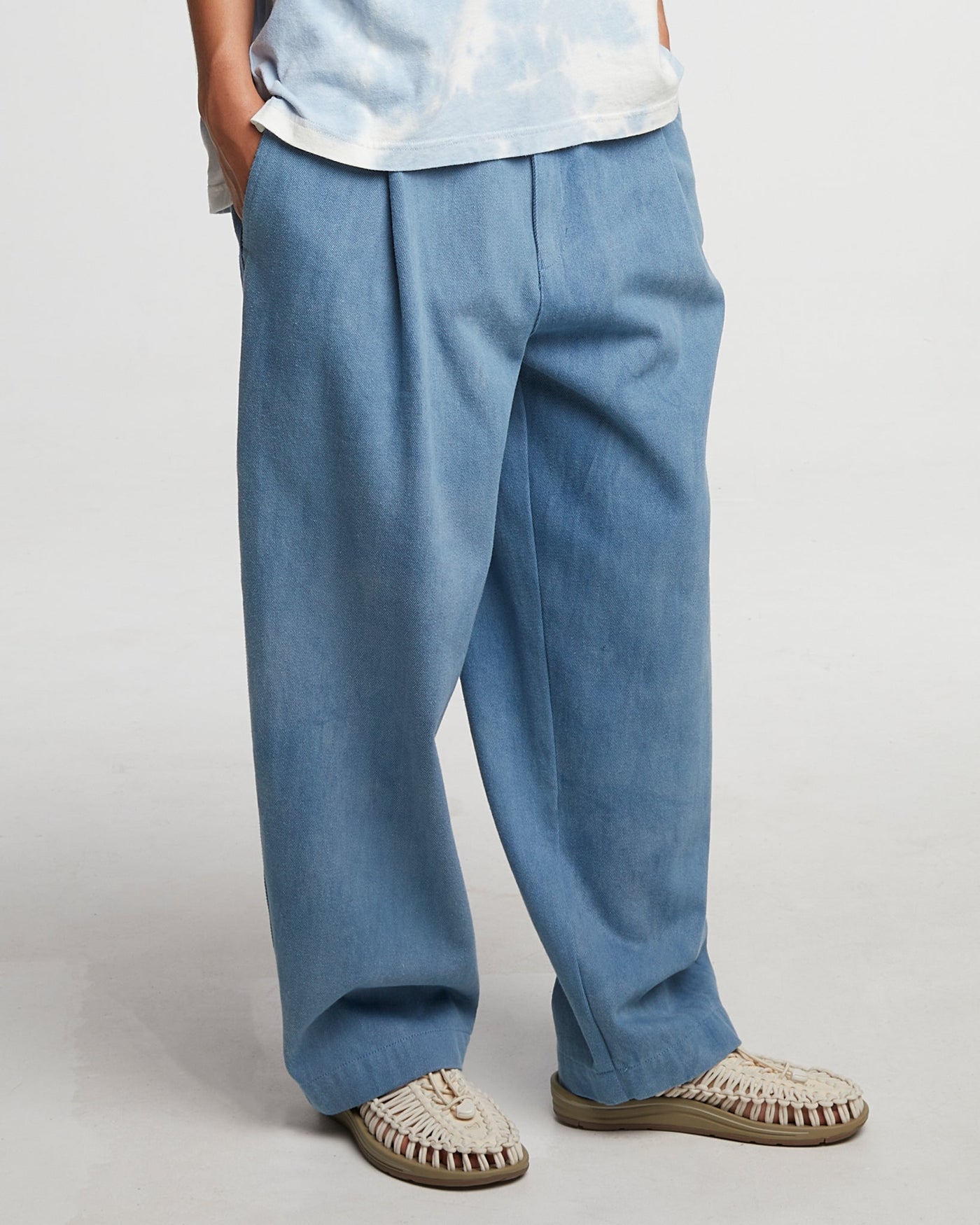 G.o.D British Worker Pants Acid Denim Blue