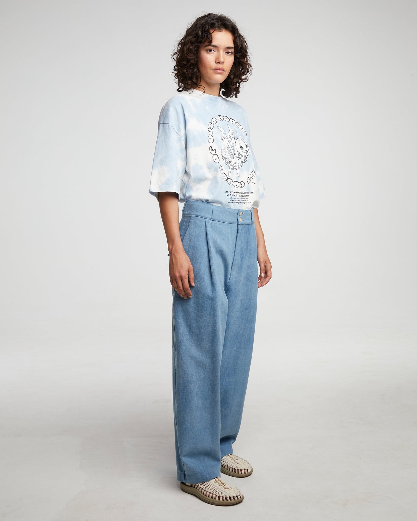 G.o.D British Worker Pants Acid Denim Blue