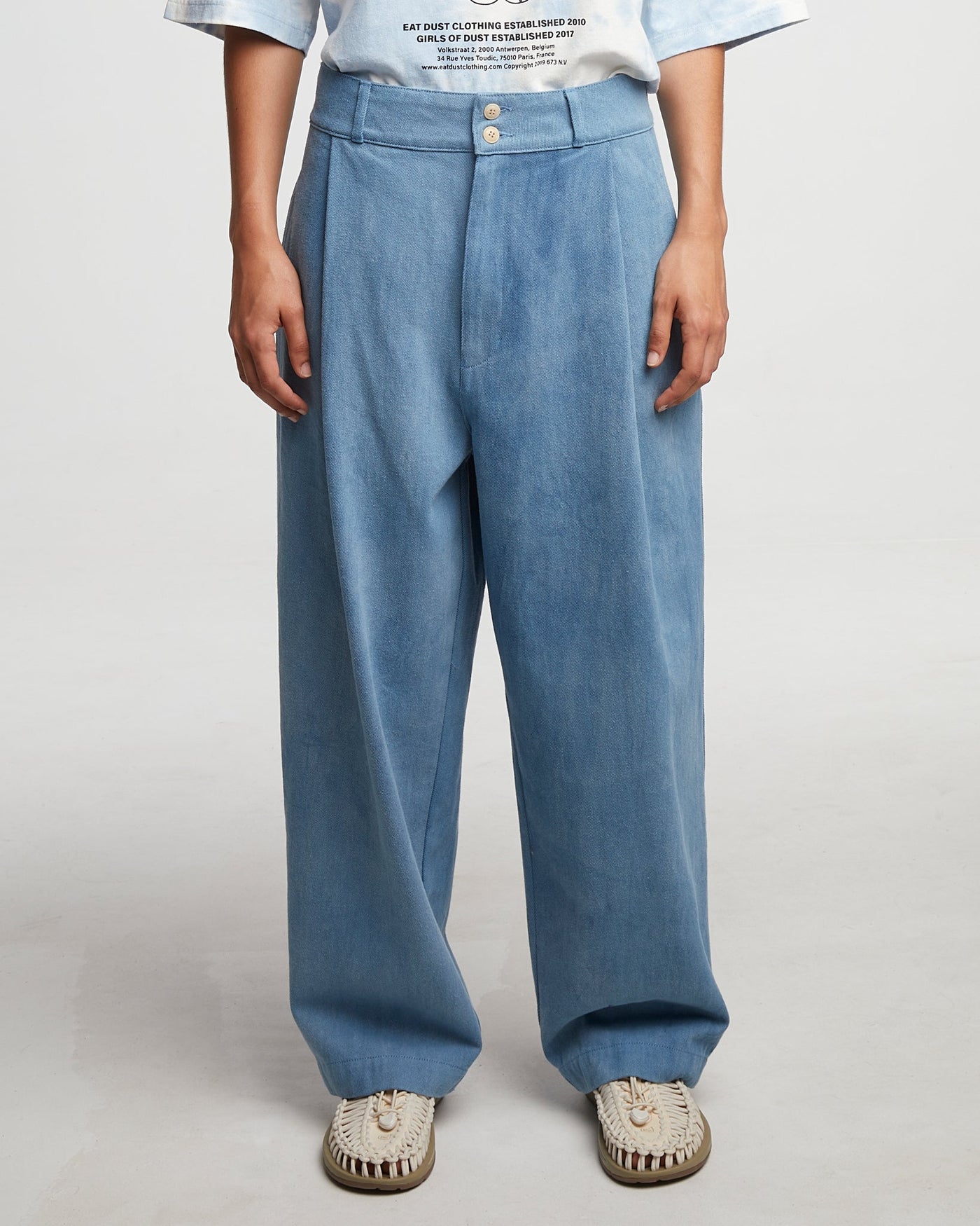 G.o.D British Worker Pants Acid Denim Blue
