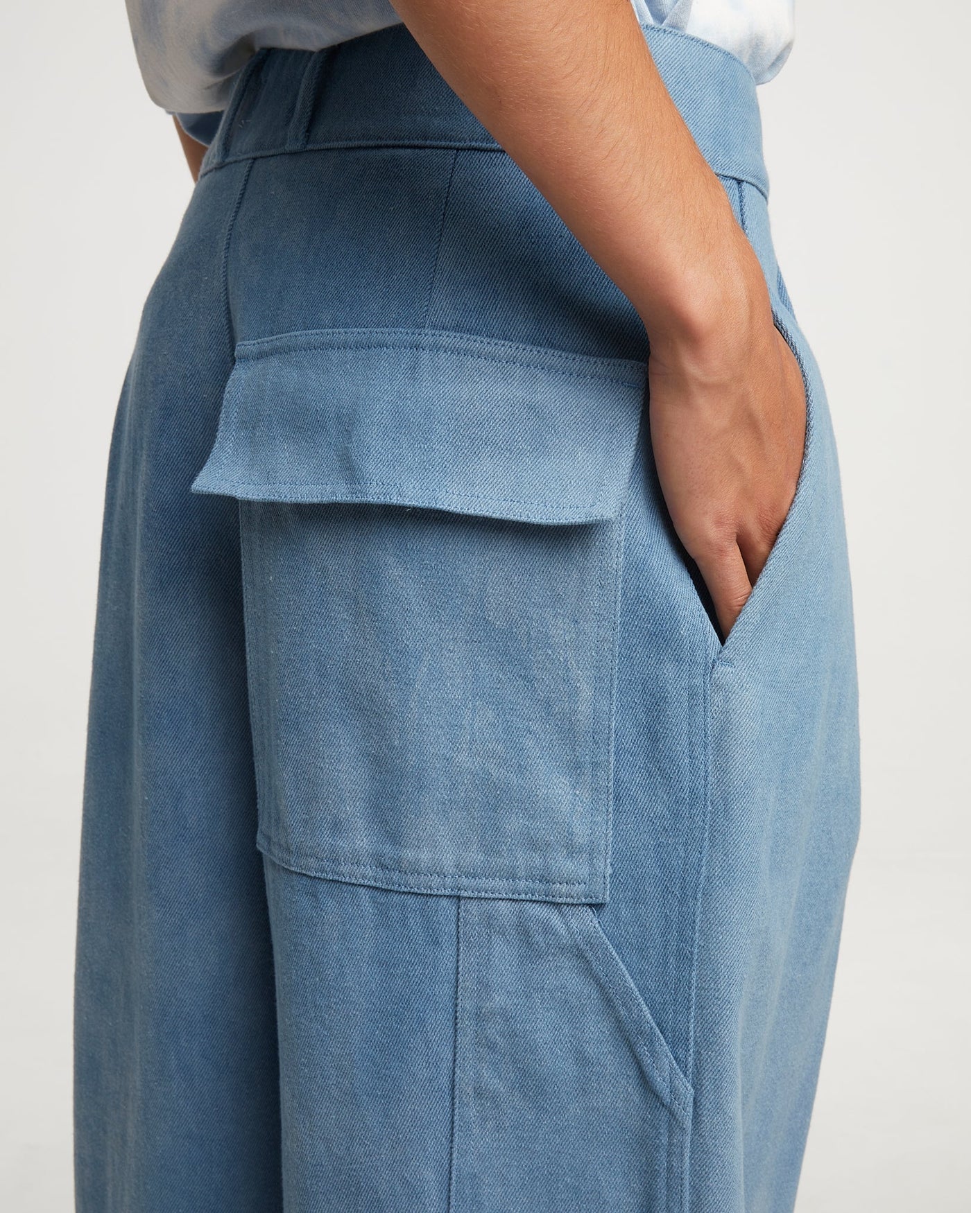 G.o.D British Worker Pants Acid Denim Blue
