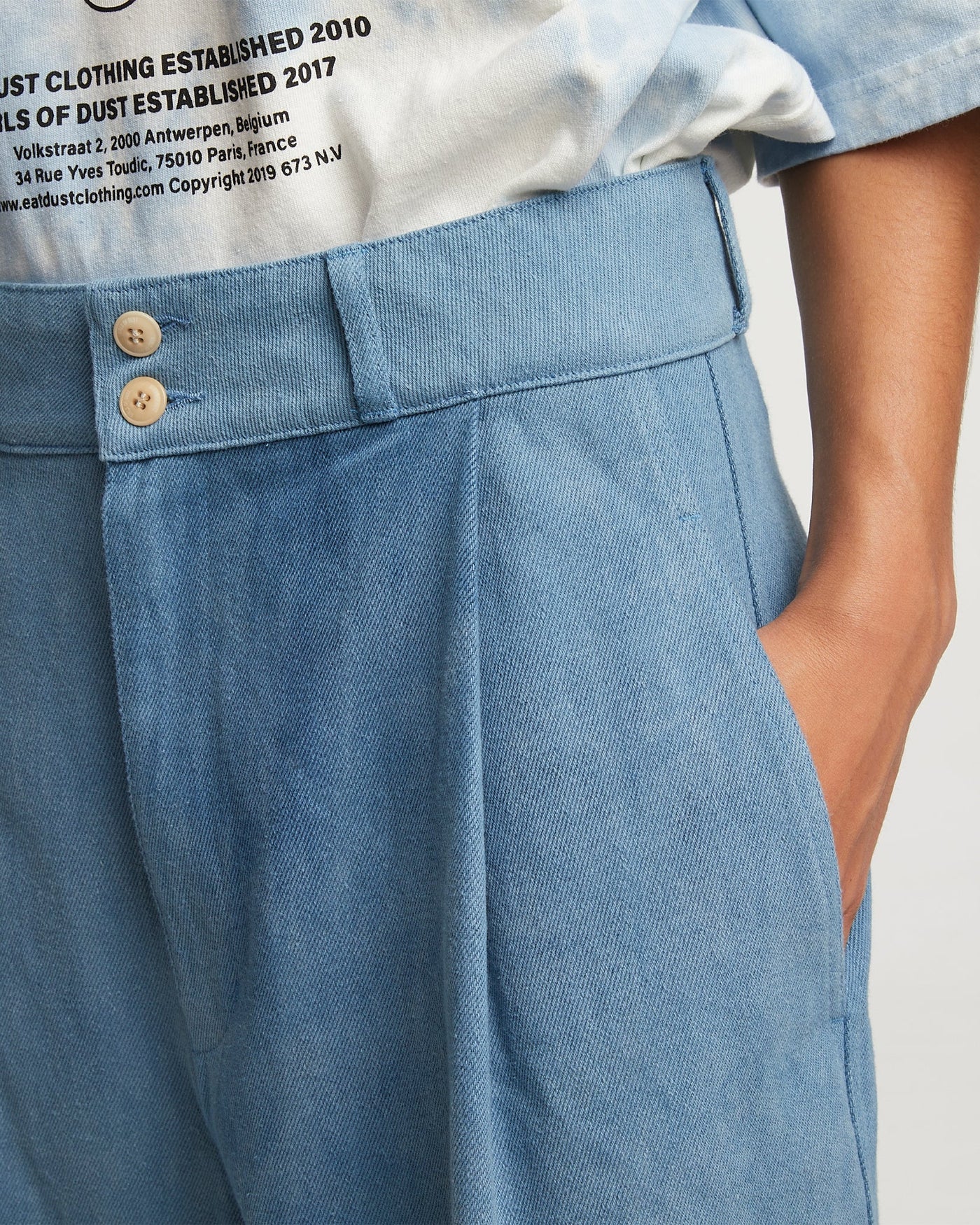 G.o.D British Worker Pants Acid Denim Blue