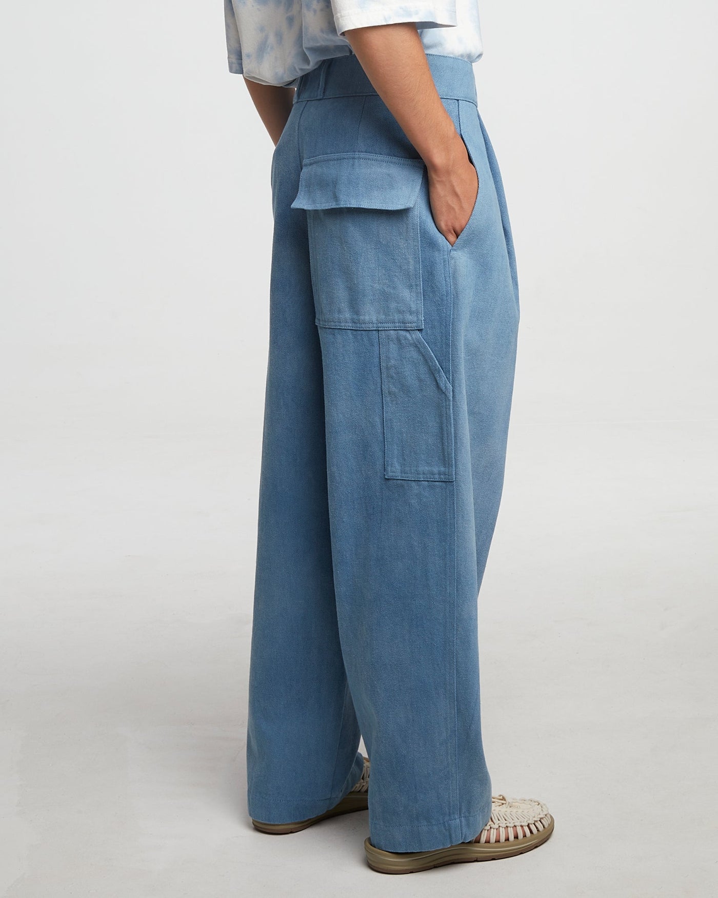 G.o.D British Worker Pants Acid Denim Blue