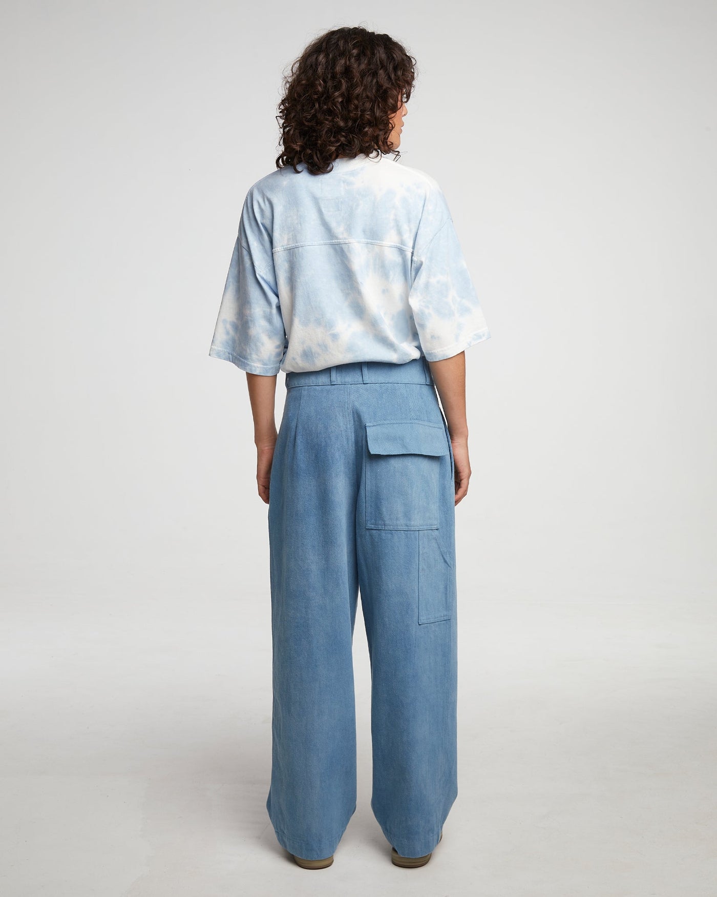 G.o.D British Worker Pants Acid Denim Blue