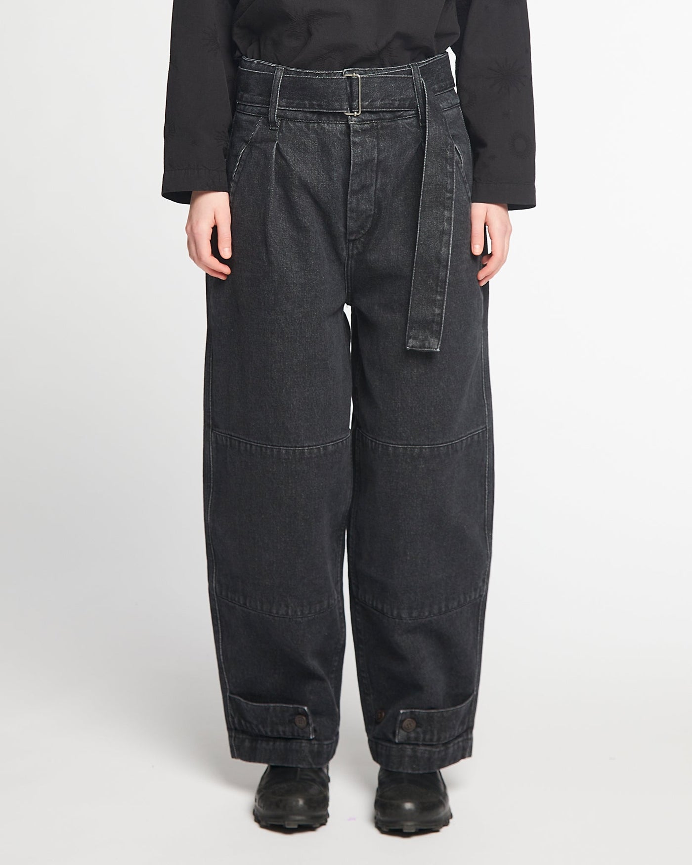 G.o.D Field Chino Black Denim Stone Washed
