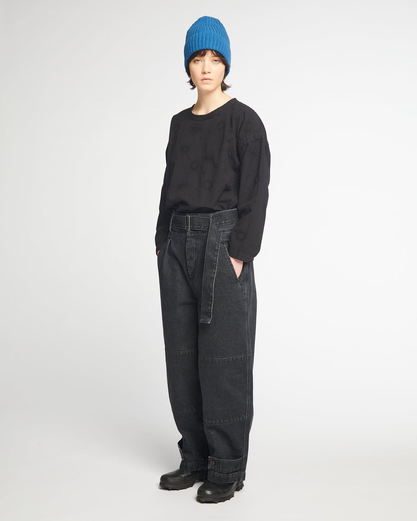 G.o.D Field Chino Black Denim Stone Washed