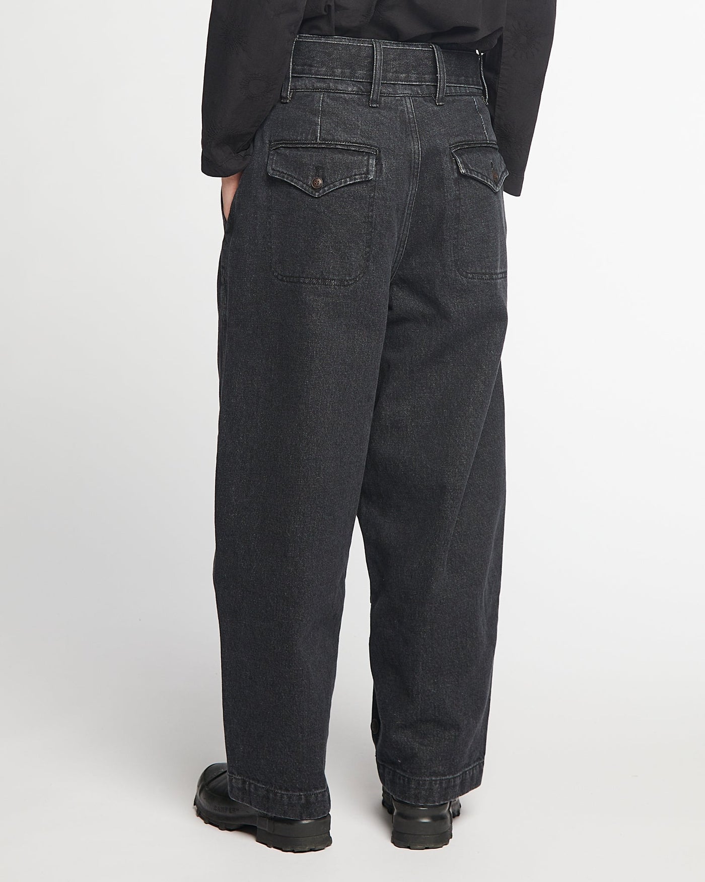 G.o.D Field Chino Black Denim Stone Washed