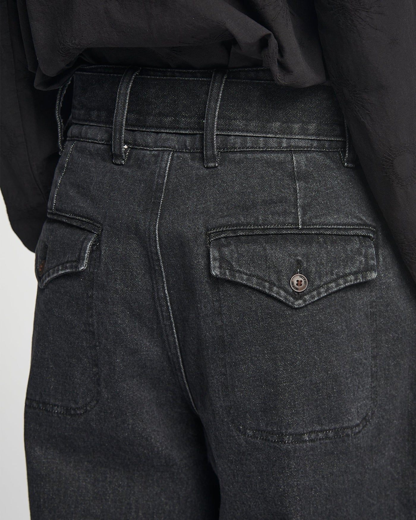 G.o.D Field Chino Black Denim Stone Washed