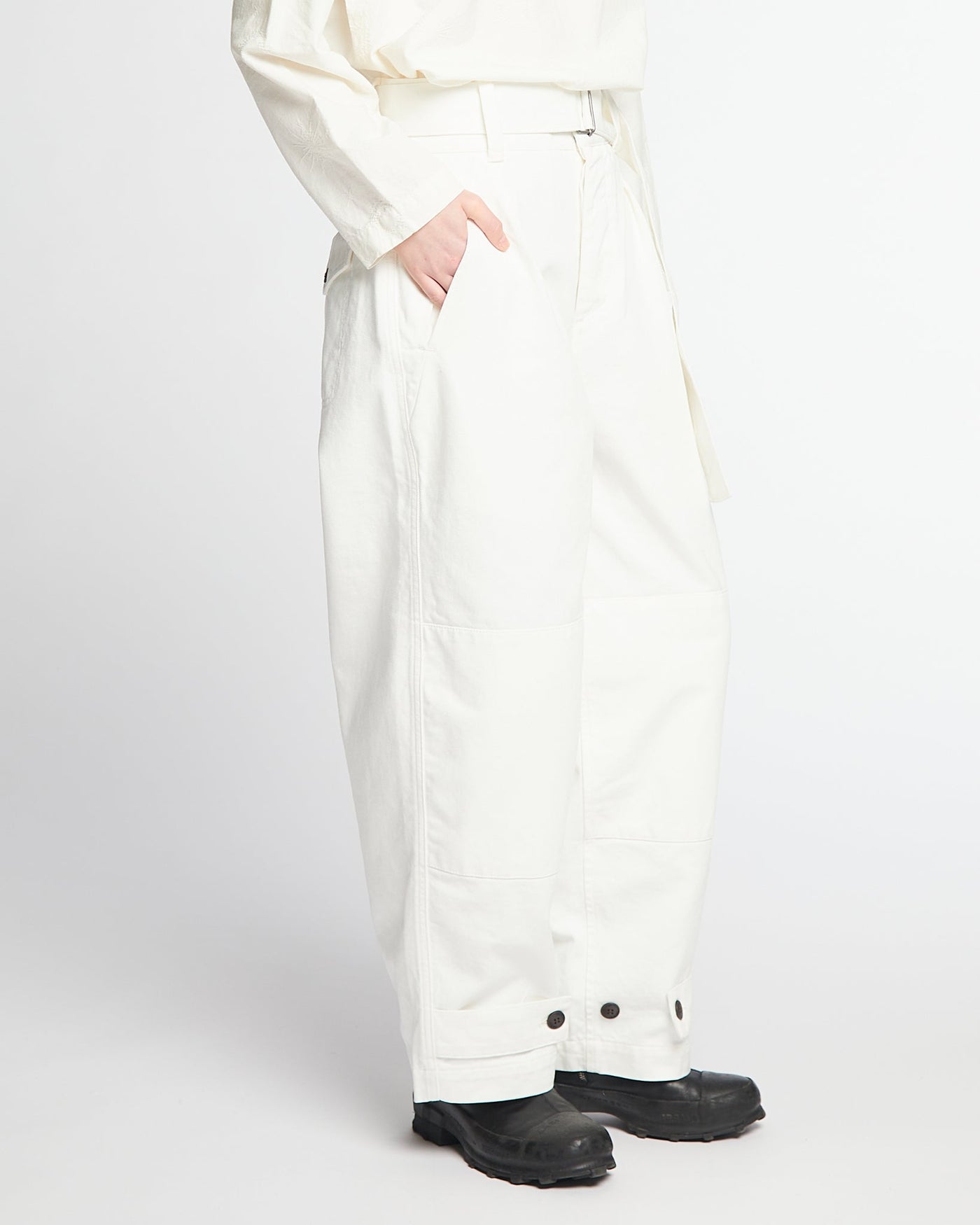 G.o.D Field Chino White Denim Milk