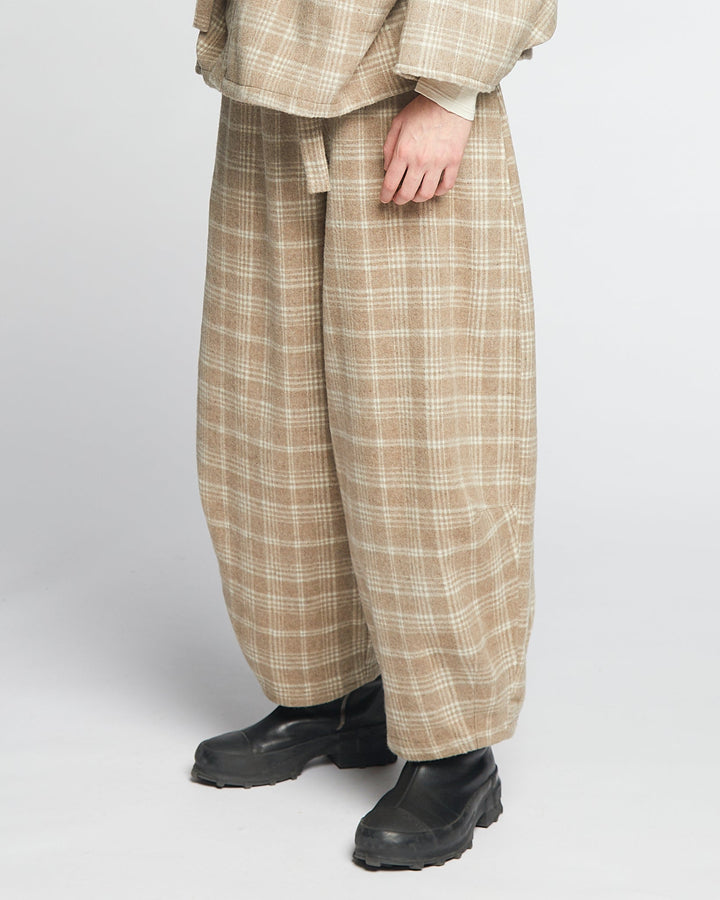 G.o.D Sultan Pants Natural Check Oatmeal