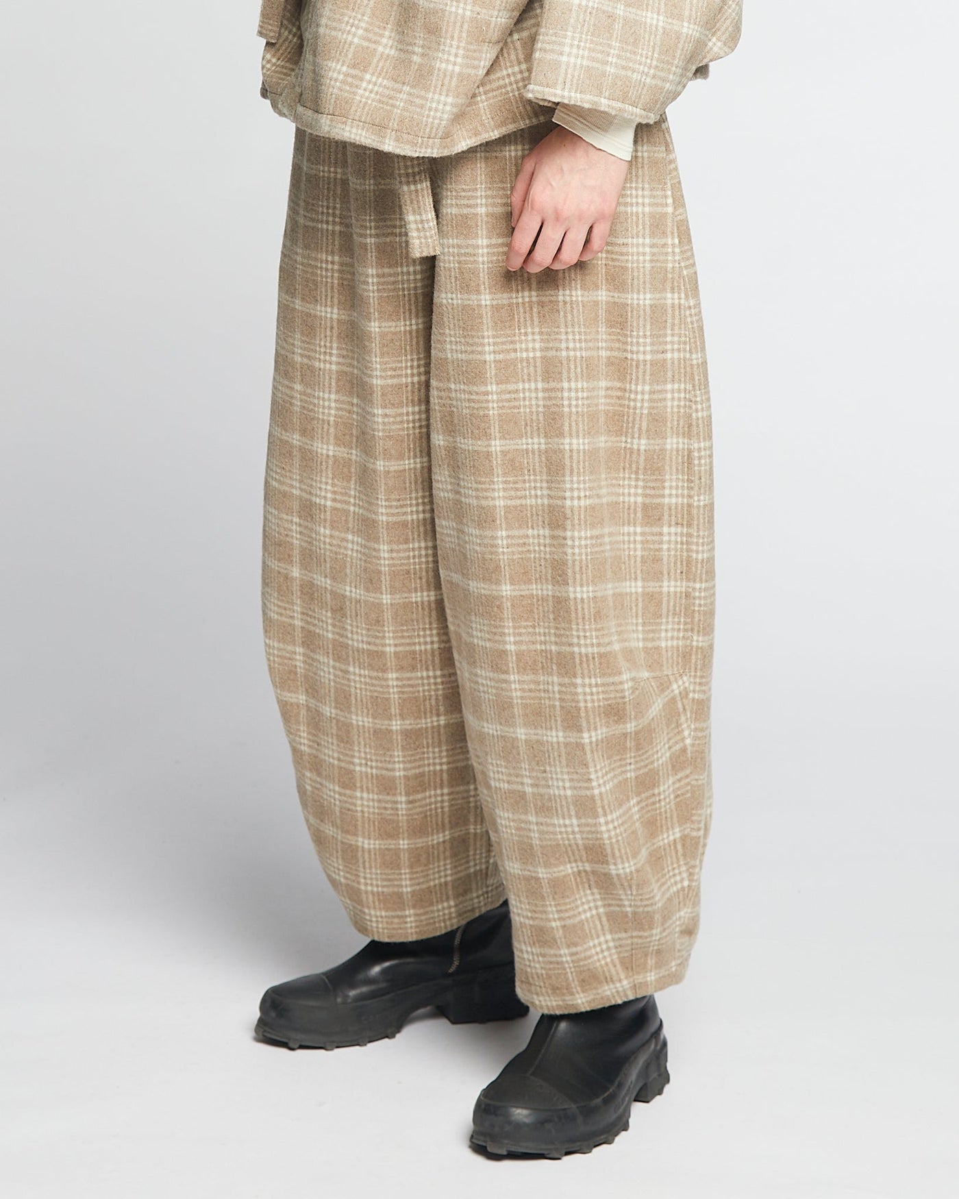 G.o.D Sultan Pants Natural Check Oatmeal