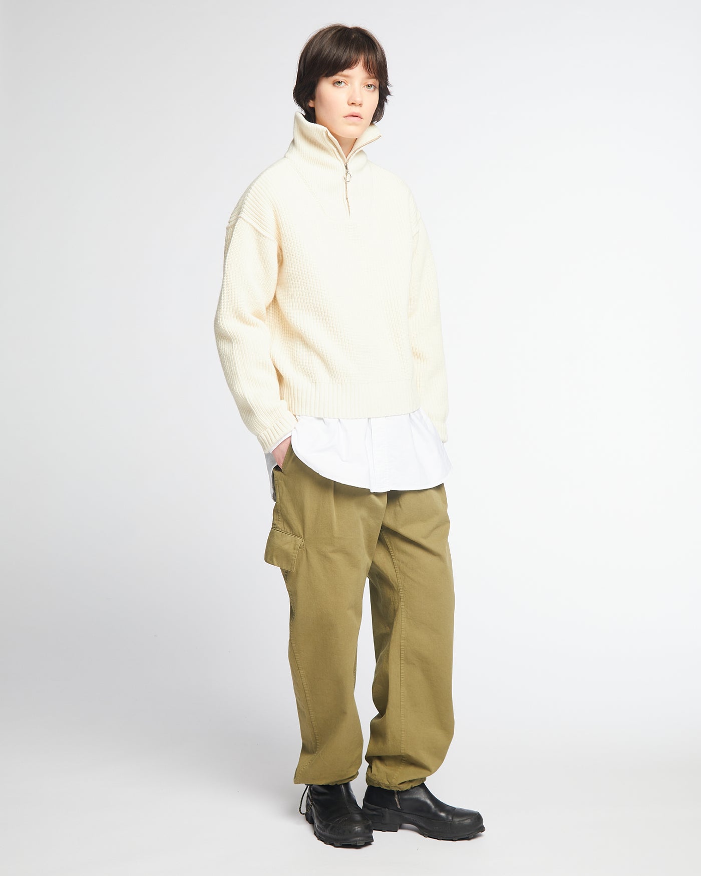 G.o.D Desert Pants Crispy Cotton Dusty Green