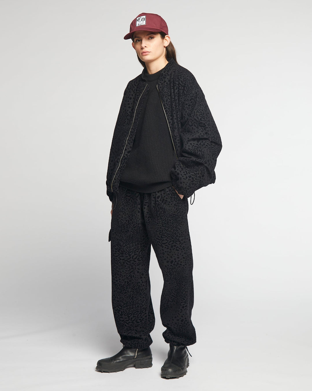 G.o.D Desert Pants Leopard Wool Black