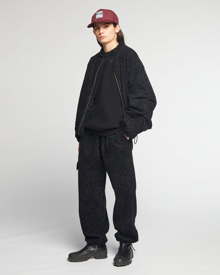 G.o.D Desert Pants Leopard Wool Black