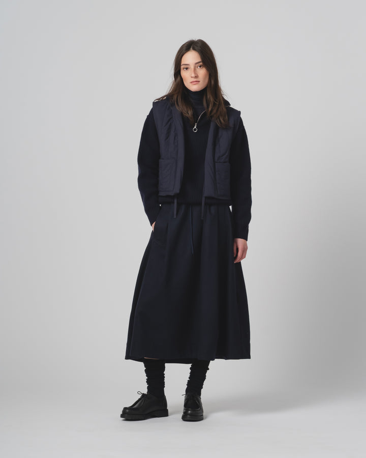 G.o.D Meadow Skirt Cashart Wool Inkt