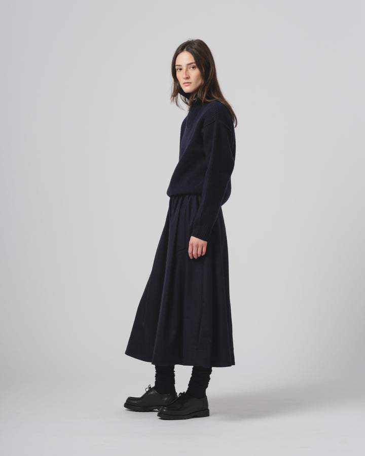 G.o.D Meadow Skirt Cashart Wool Inkt