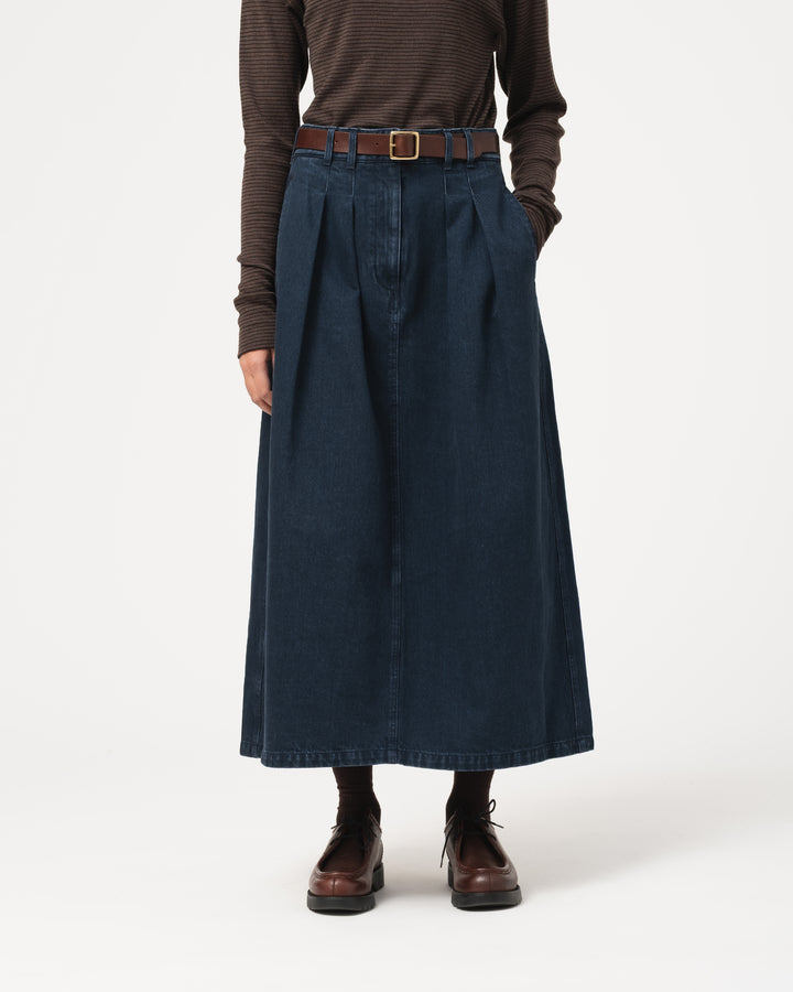 G.o.D Bulb Skirt Enigma Denim Inkt