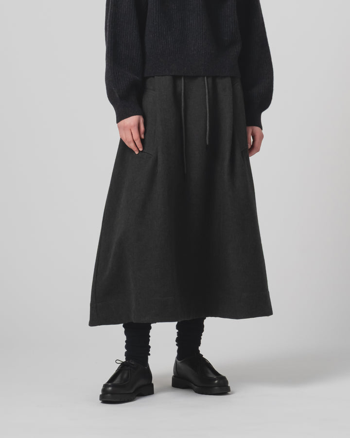 G.o.D Meadow Skirt Terrestre Wool Anthracite