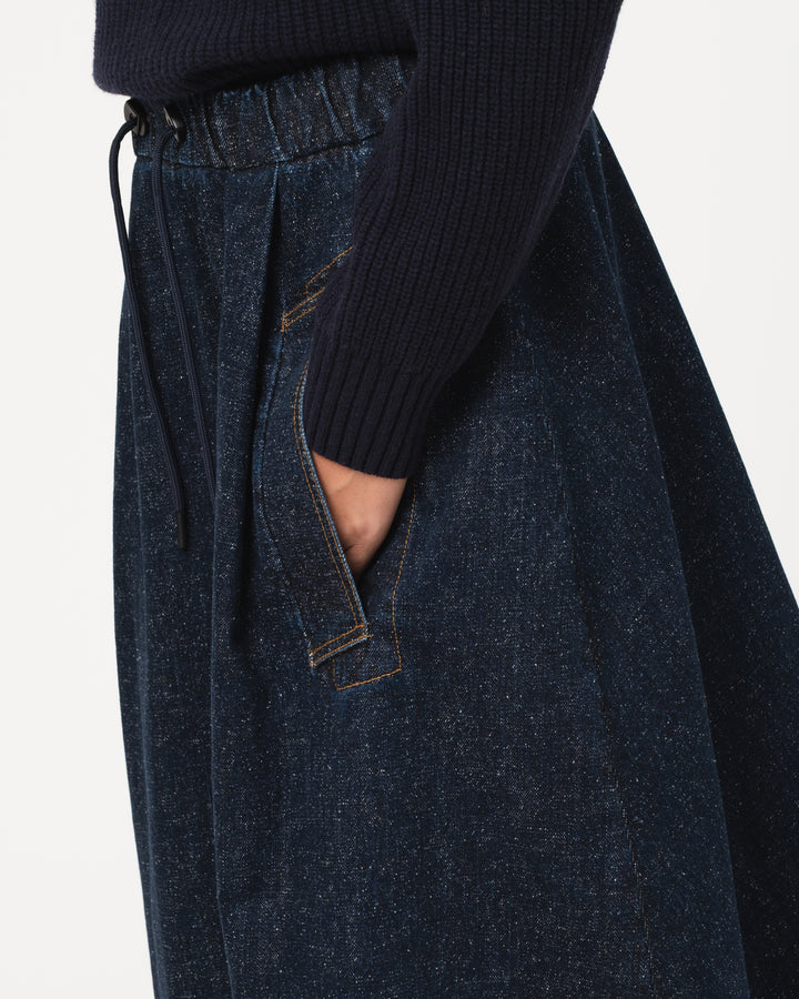 G.o.D Meadow Skirt Neppy Denim Indigo