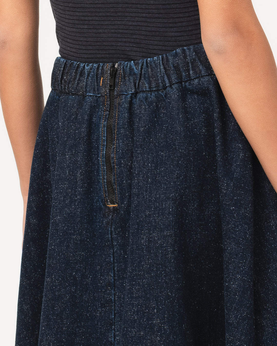 G.o.D Meadow Skirt Neppy Denim Indigo