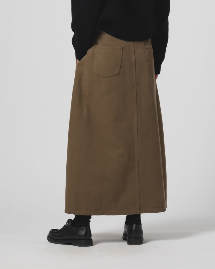 G.o.D Bulb Skirt Canvas Fossil Green