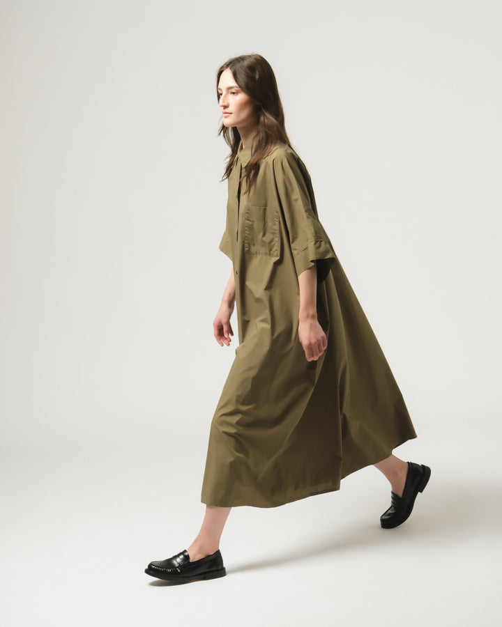 G.o.D Shirt Dress Light Popeline Canteen Green
