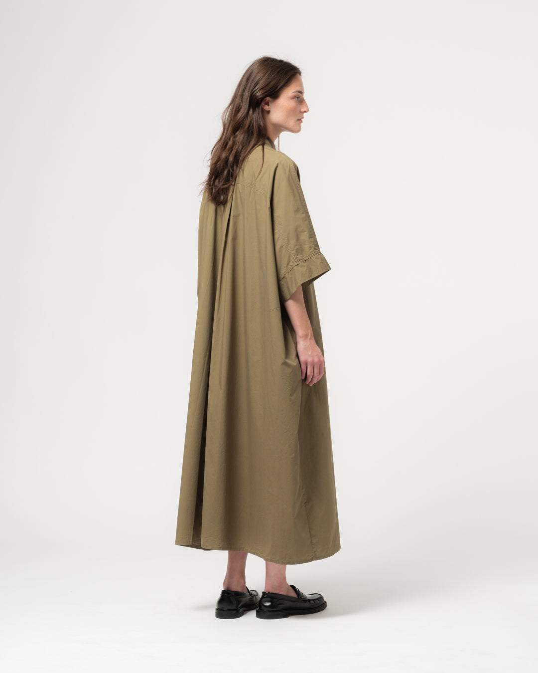 G.o.D Shirt Dress Light Popeline Canteen Green