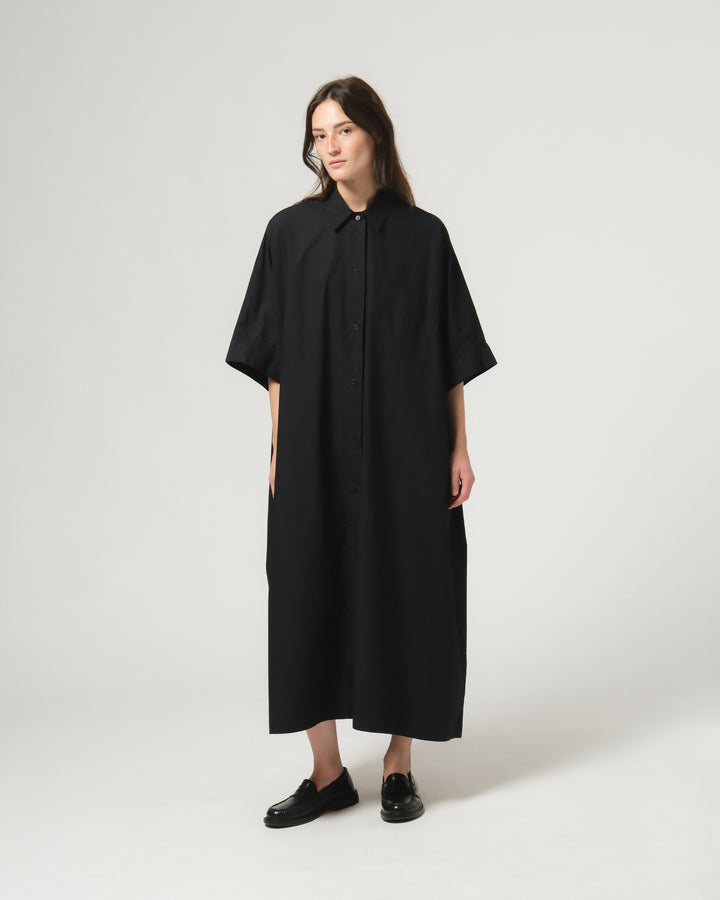 G.o.D Shirt Dress Light Popeline Black