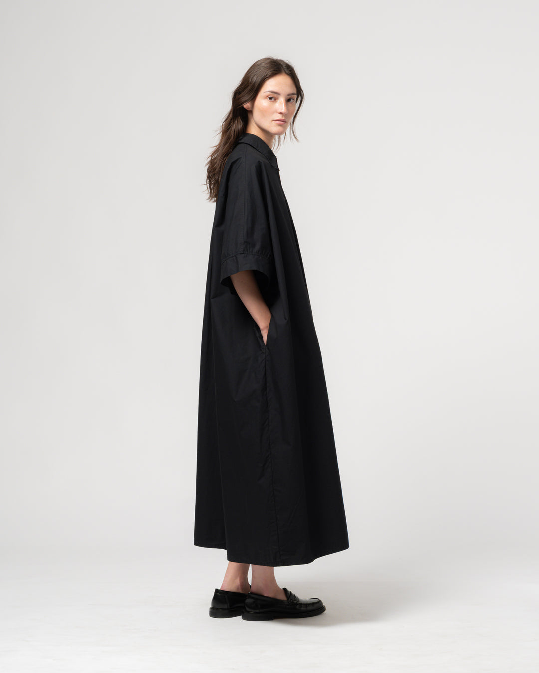 G.o.D Shirt Dress Light Popeline Black