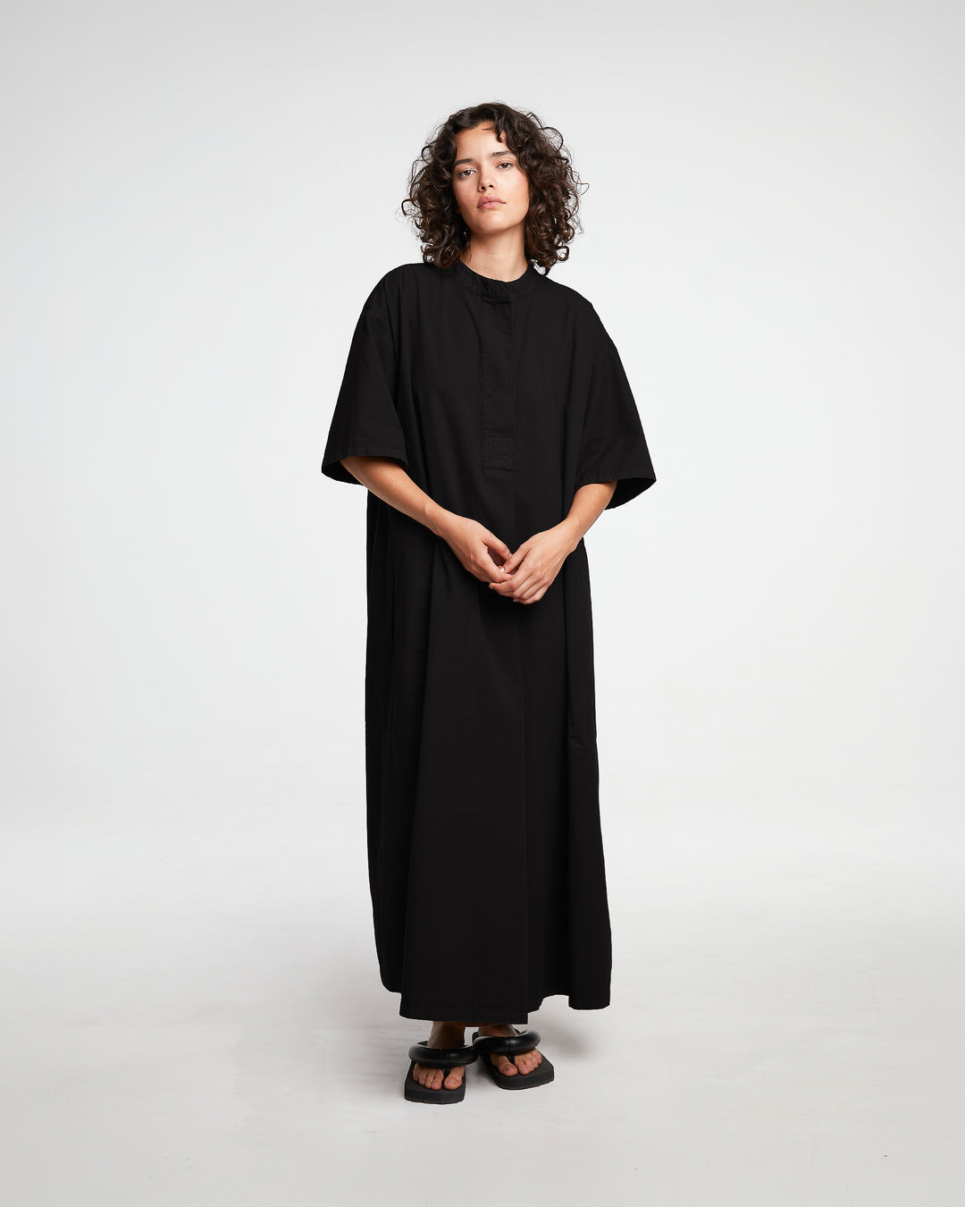 G.o.D Gardian Dress Seersucker Black