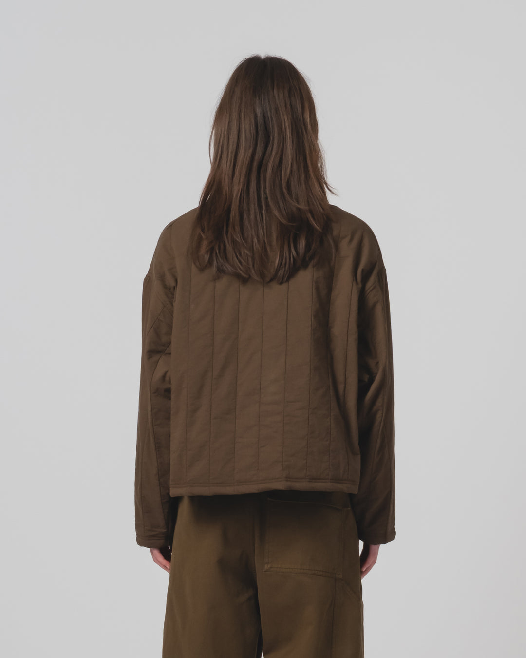G.o.D Toku Sweater Quilted Cotton Java Brown