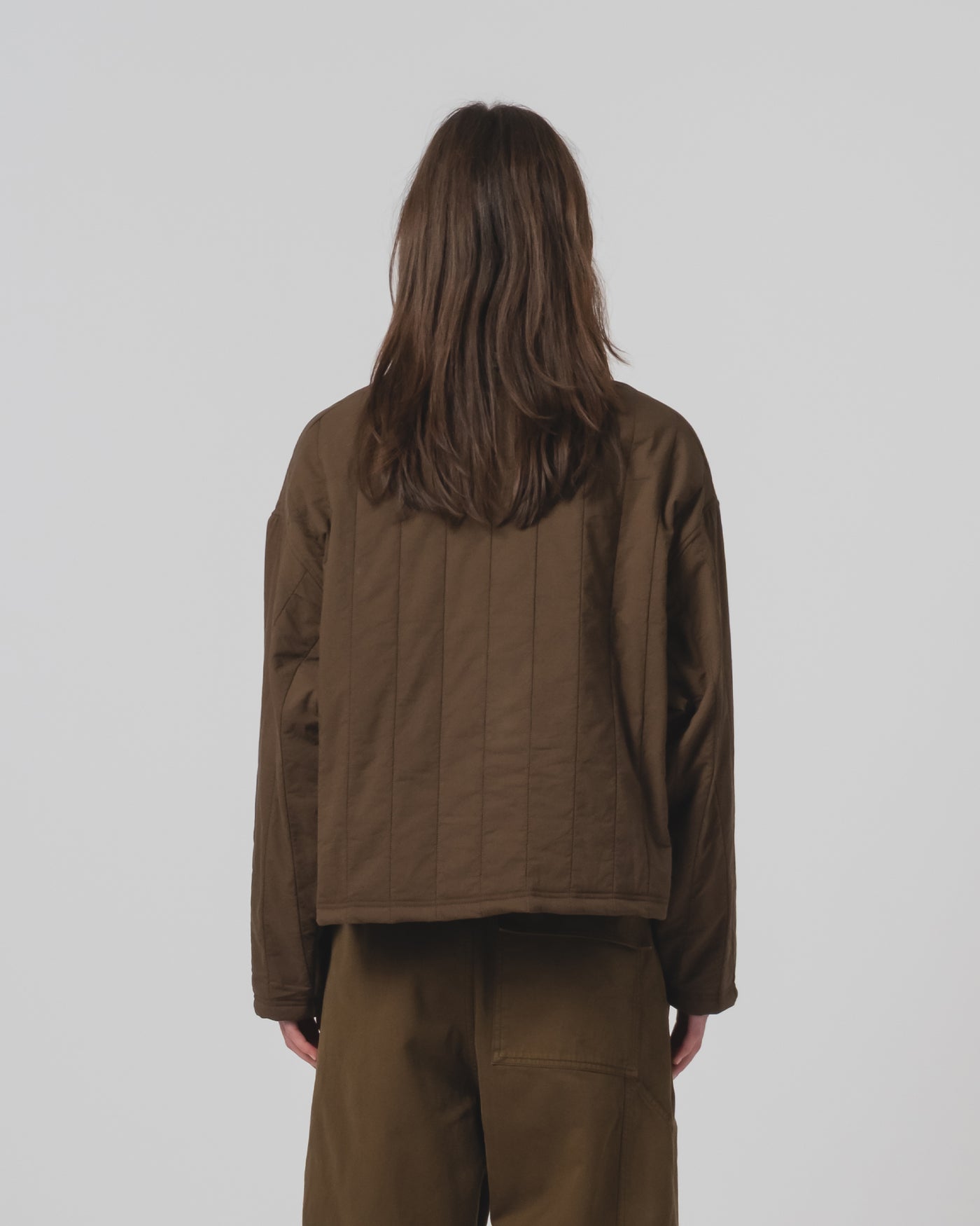 G.o.D Toku Sweater Quilted Cotton Java Brown
