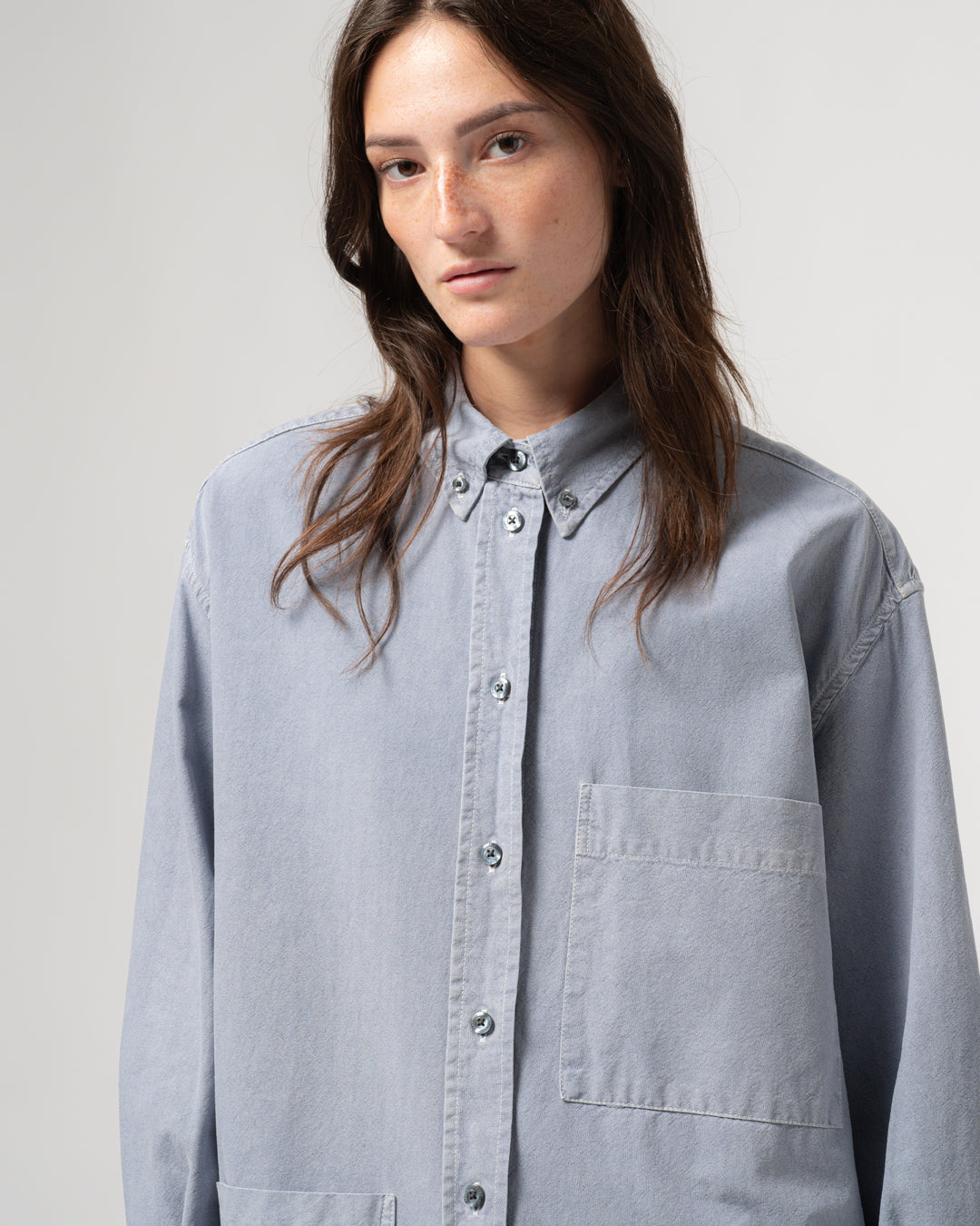 G.o.D Icon Shirt Cristobal Cotton Pearl Blue