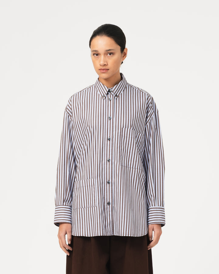 G.o.D Icon Shirt Royal Twill Frosted Blue/Sepia