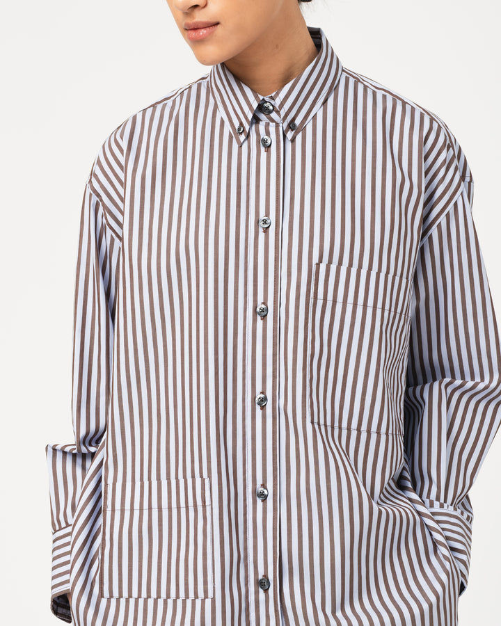 G.o.D Icon Shirt Royal Twill Frosted Blue/Sepia