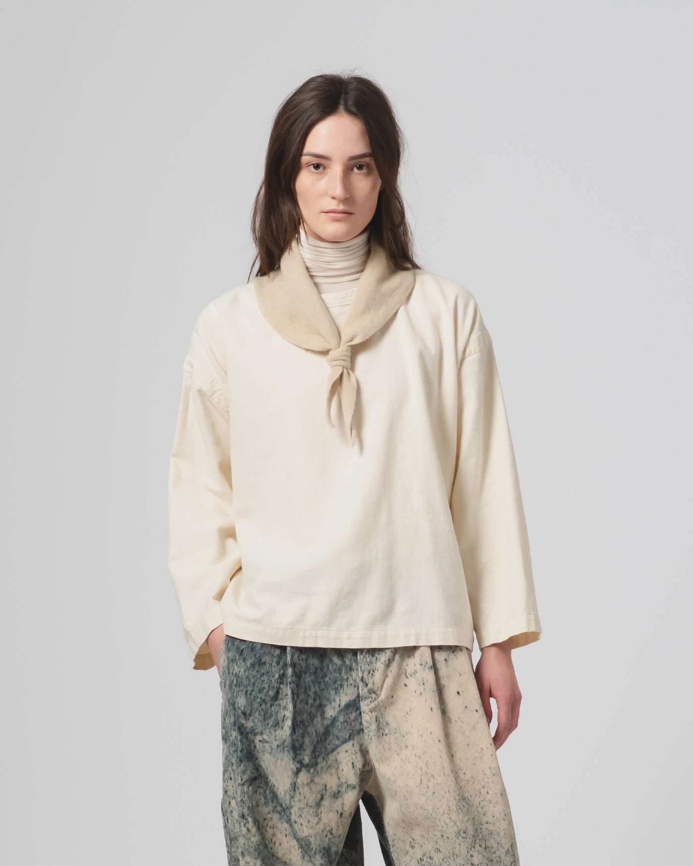 G.o.D Guard Smock Slub Cotton Off White