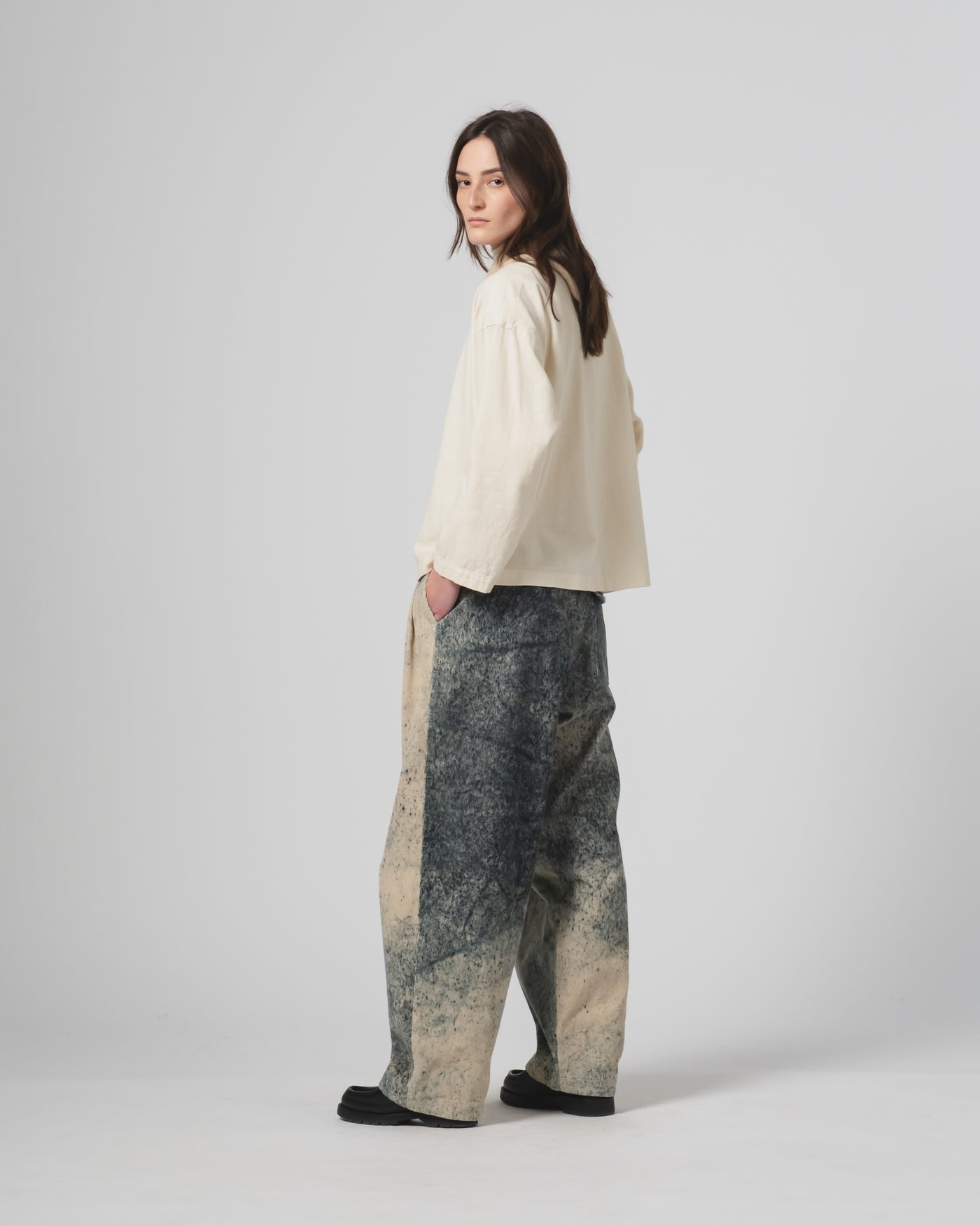 G.o.D Guard Smock Slub Cotton Off White
