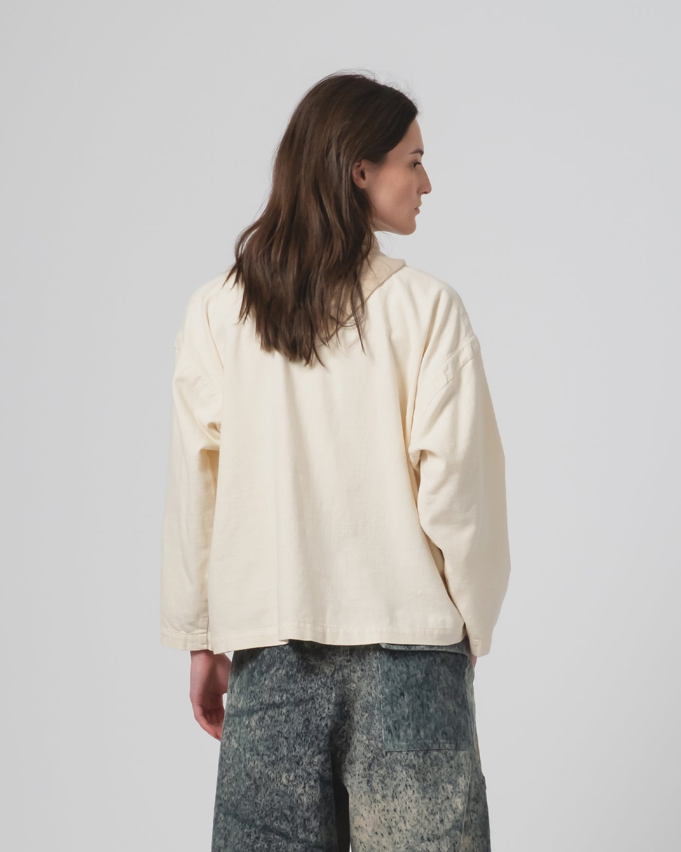 G.o.D Guard Smock Slub Cotton Off White