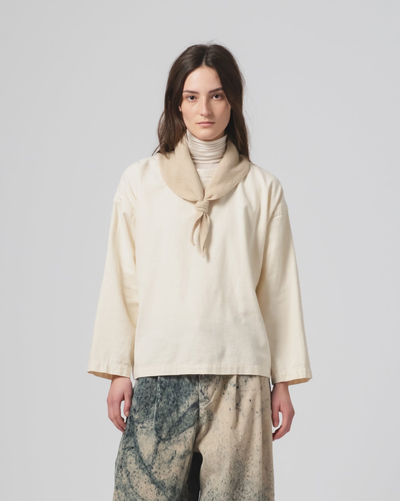 G.o.D Guard Smock Slub Cotton Off White