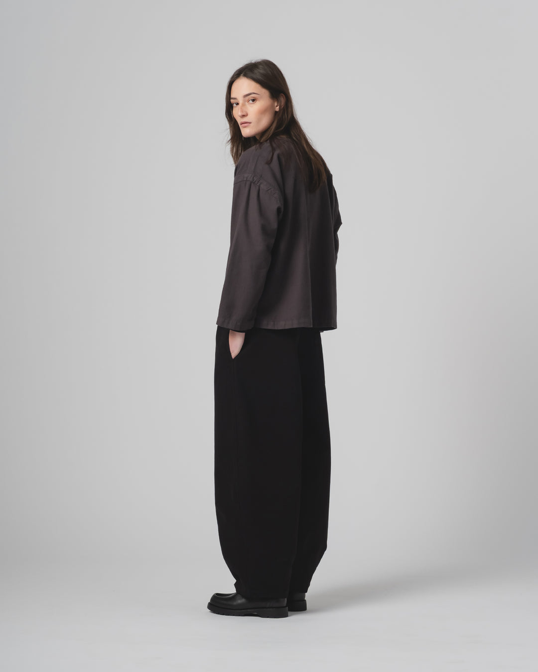 G.o.D Guard Smock Slub Cotton Asphalt