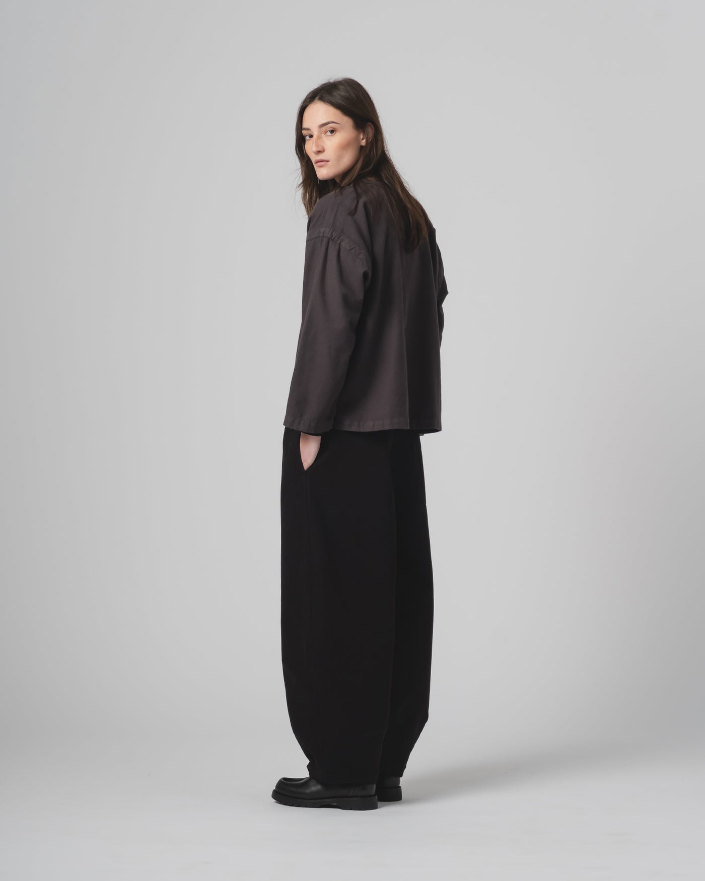 G.o.D Guard Smock Slub Cotton Asphalt