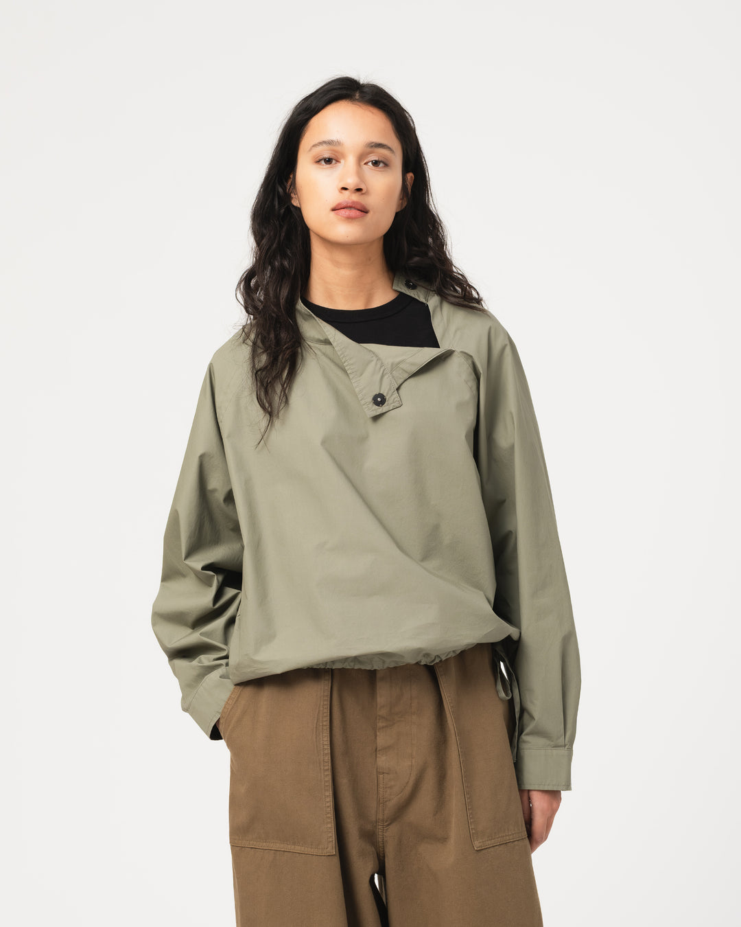 G.o.D Anorak Shirt Light Poplin Vetiver