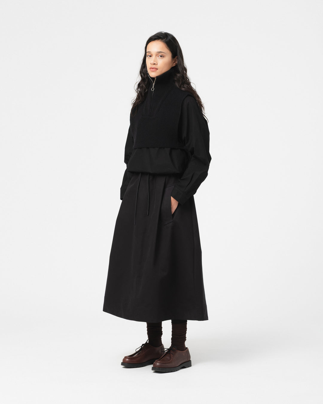 G.o.D Anorak Shirt Light Popeline Black