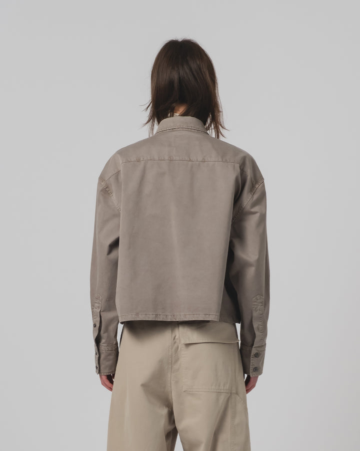 G.o.D Cubic Shirt Fine Broken Twill Aluminium