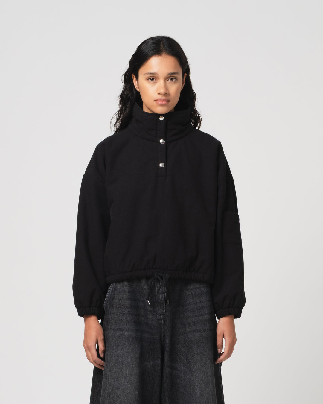 G.o.D Marky Sweater Padded Cotton Black