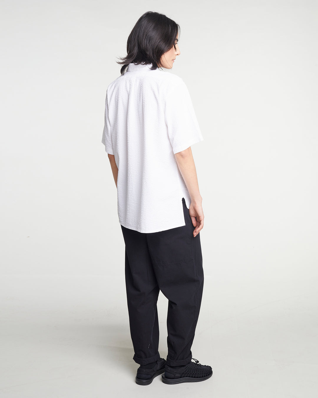 G.o.D Cuban Shirt Seersucker White